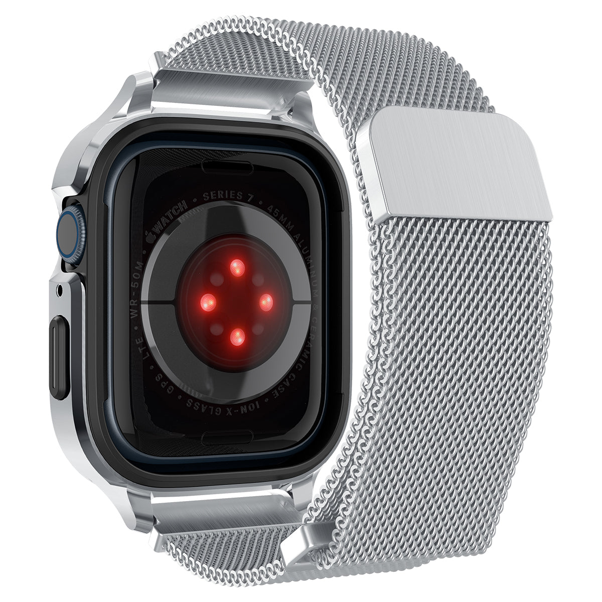 Coque Metal Fit Pro Apple Watch 45mm Series 9, Silver