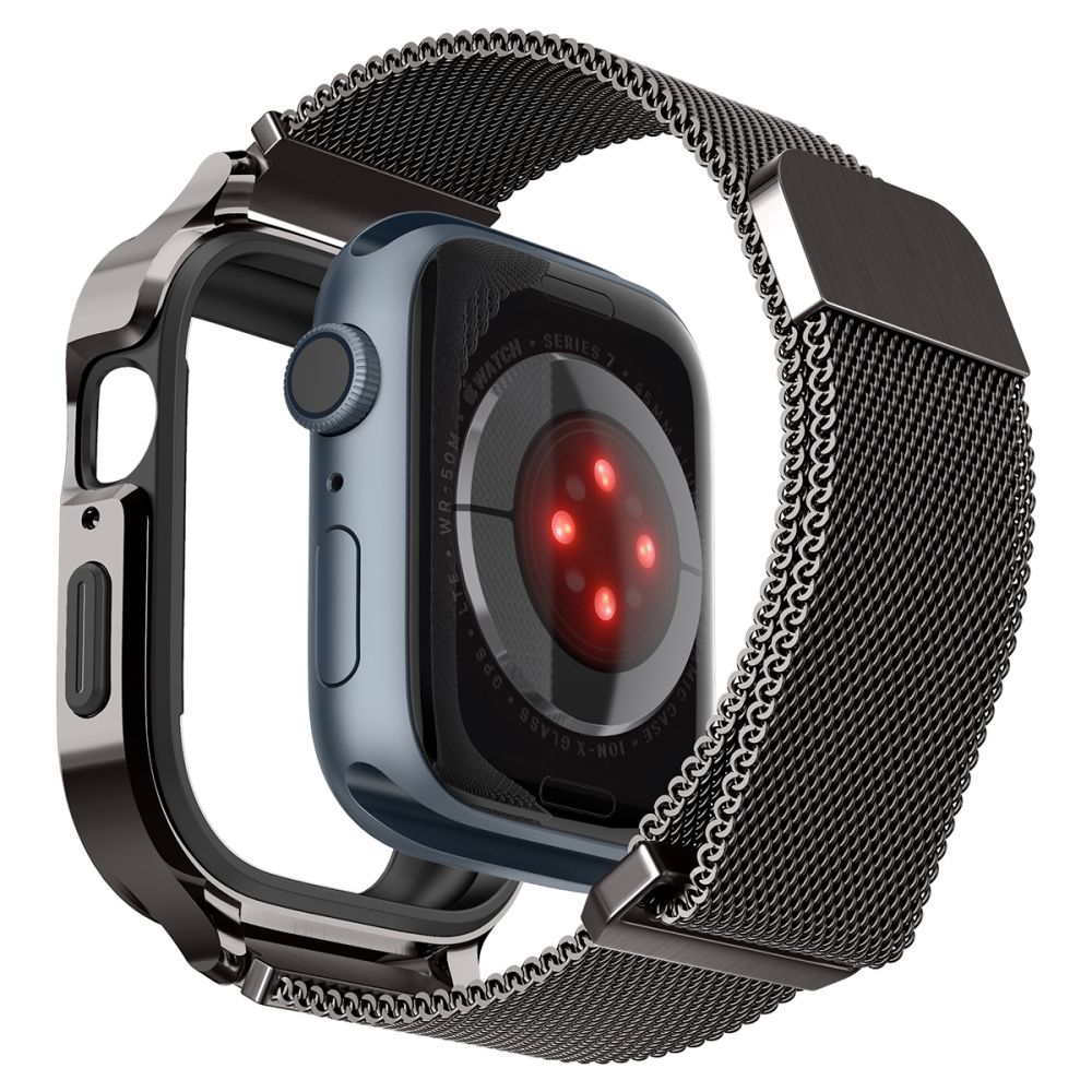 Coque Metal Fit Pro Apple Watch 45mm Series 8, Graphite