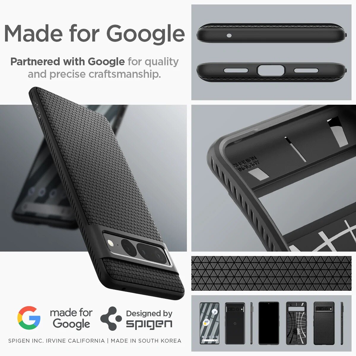 Coque Liquid Air Google Pixel 7 Pro Black