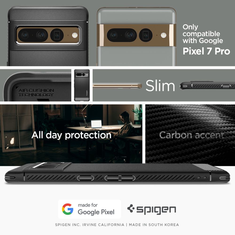 Case Rugged Armor Google Pixel 7 Pro, Black