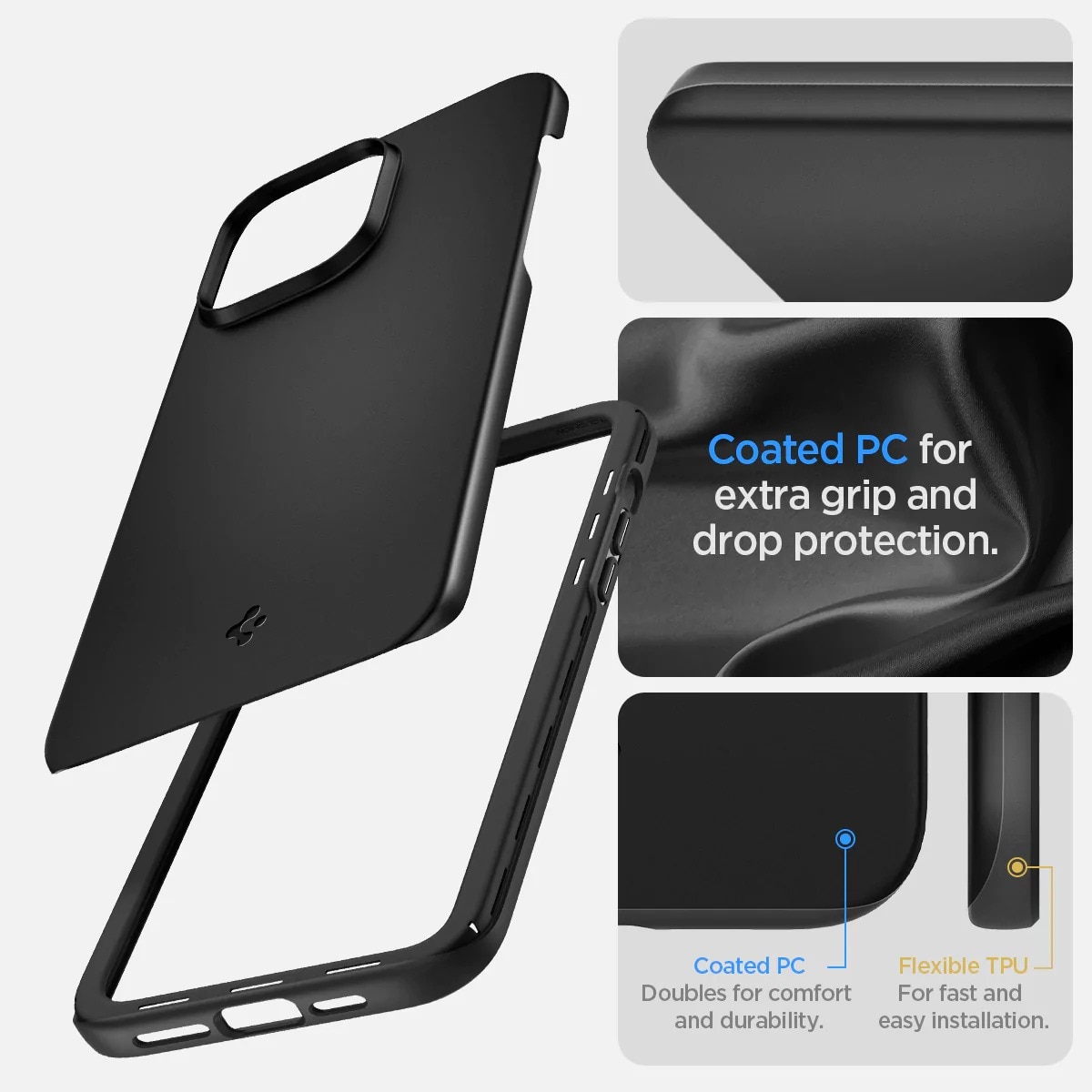 Coque Thin Fit iPhone 14 Pro Max Black