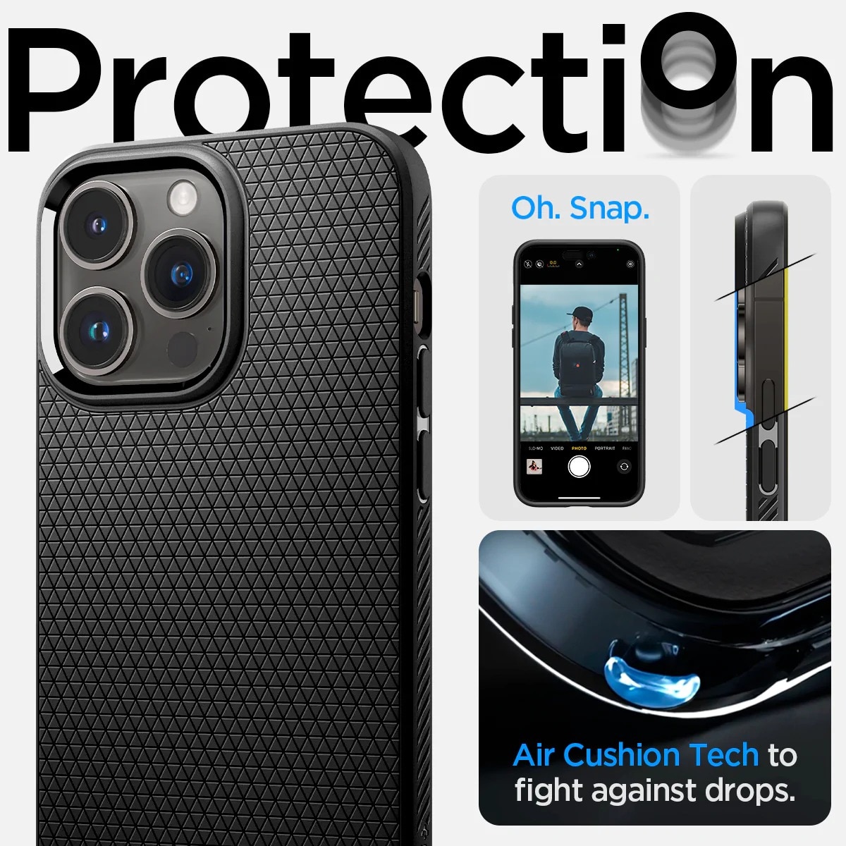 Coque Liquid Air iPhone 14 Pro Black