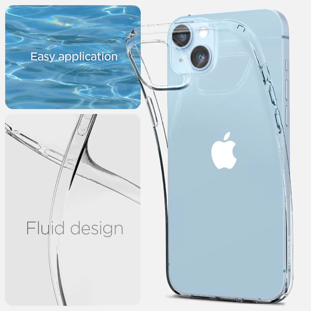 Coque Liquid iPhone 14 Crystal Clear