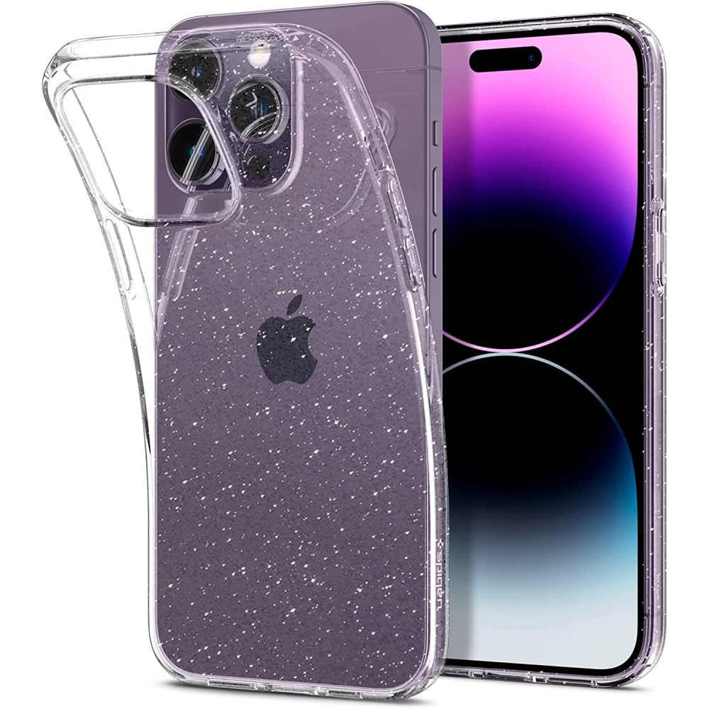 Coque Liquid Crystal Glitter iPhone 14 Pro Crystal