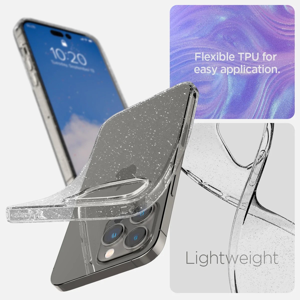 Coque Liquid Crystal Glitter iPhone 14 Pro Max Crystal