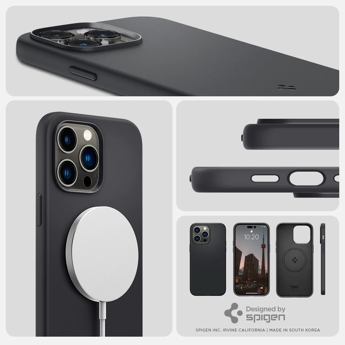 Coque Silicone Fit Mag iPhone 14 Pro Black