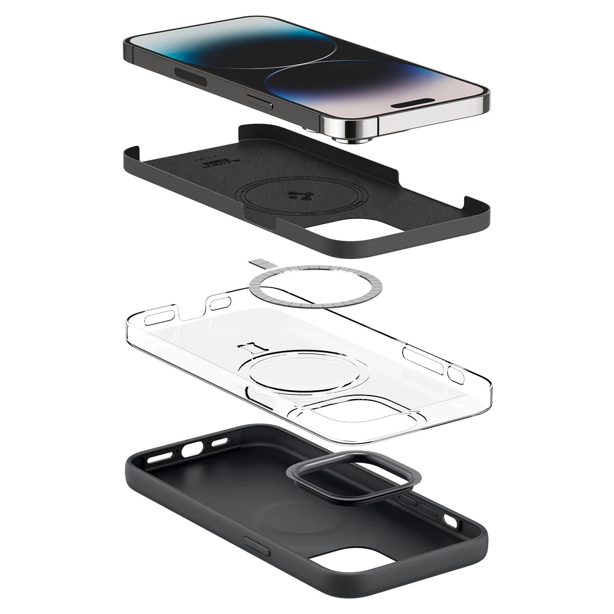 Coque Silicone Fit Mag iPhone 14 Pro Black