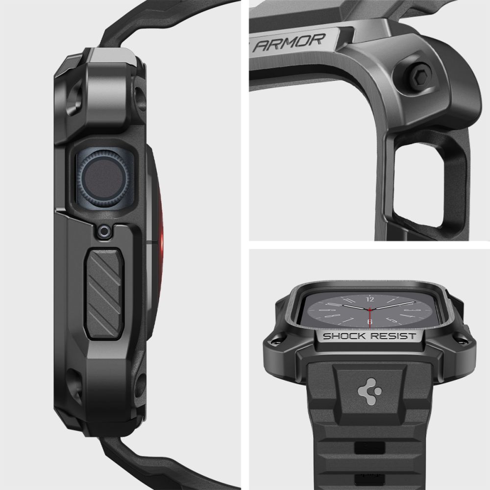 Coque Tough Armor Pro Metal Apple Watch 45mm Series 9, Black
