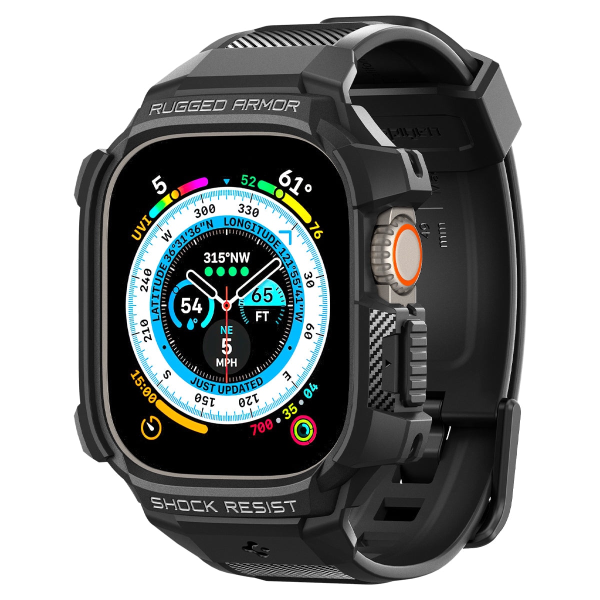 Coque Rugged Armor Pro Apple Watch Ultra 2 49mm, Black