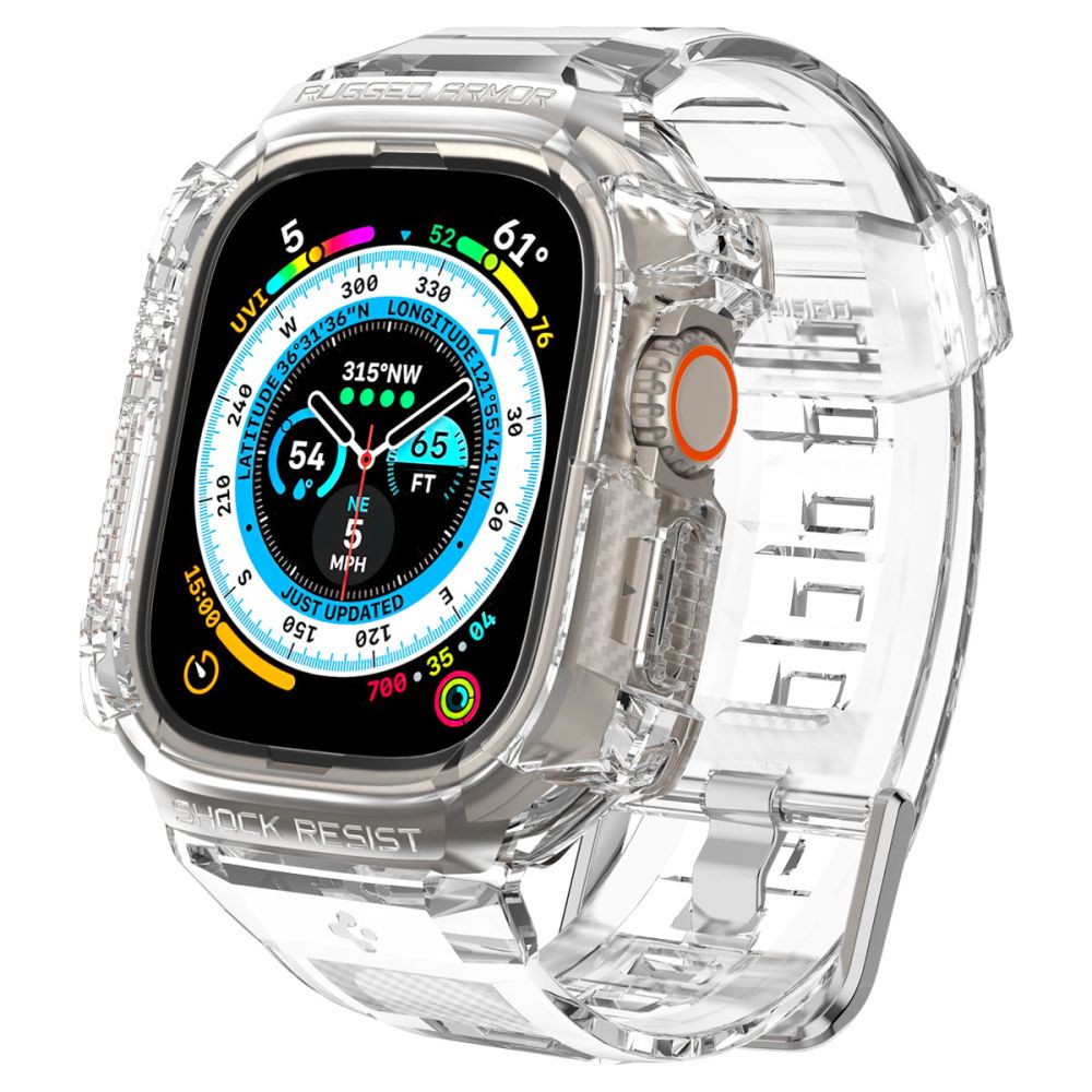 Coque Rugged Armor Pro Apple Watch Ultra 49mm, Crystal Clear