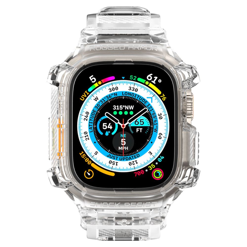 Coque Rugged Armor Pro Apple Watch Ultra 49mm, Crystal Clear