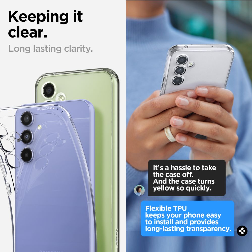 Coque Liquid Crystal Samsung Galaxy A54, Clear