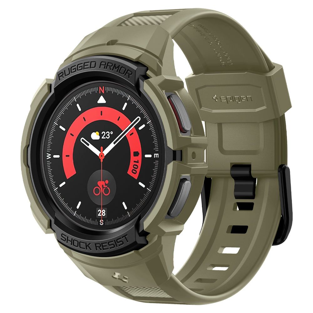 Coque Rugged Armor Pro Samsung Galaxy Watch 5 Pro 45mm, Vintage Khaki