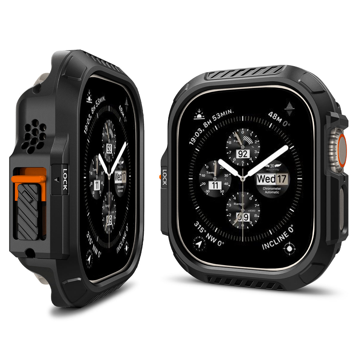 Coque Lock Fit Apple Watch Ultra 2 49mm, Black