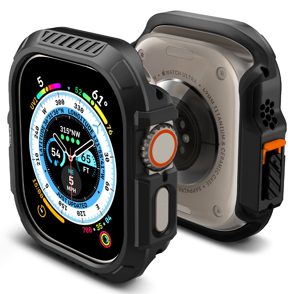 Coque Lock Fit Apple Watch Ultra 2 49mm, Black