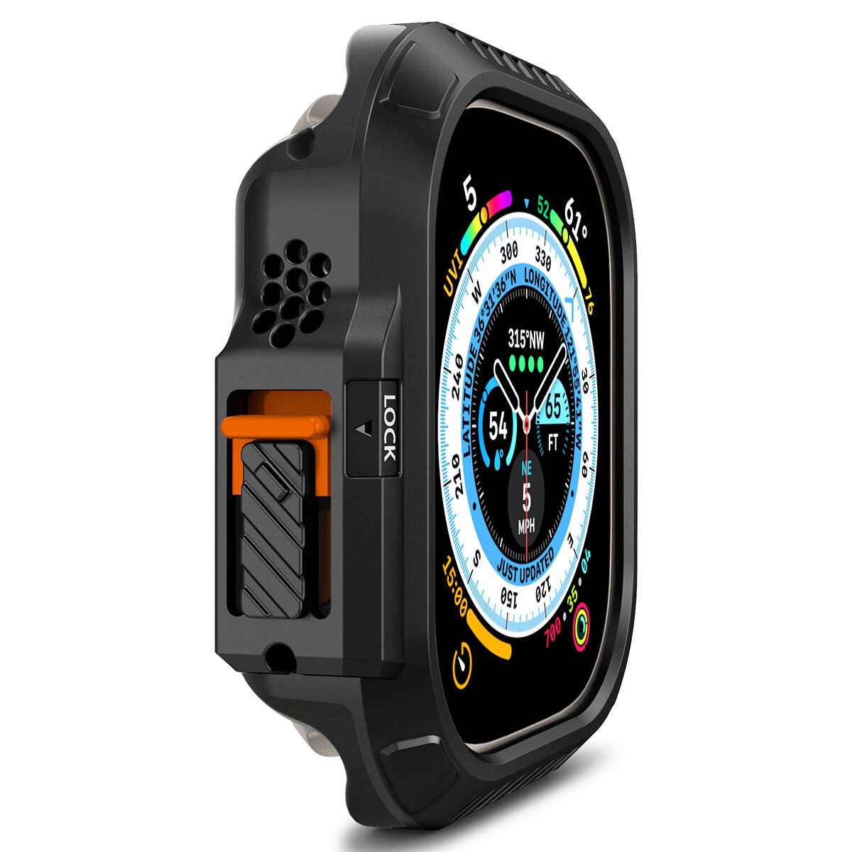 Coque Lock Fit Apple Watch Ultra 2 49mm, Black