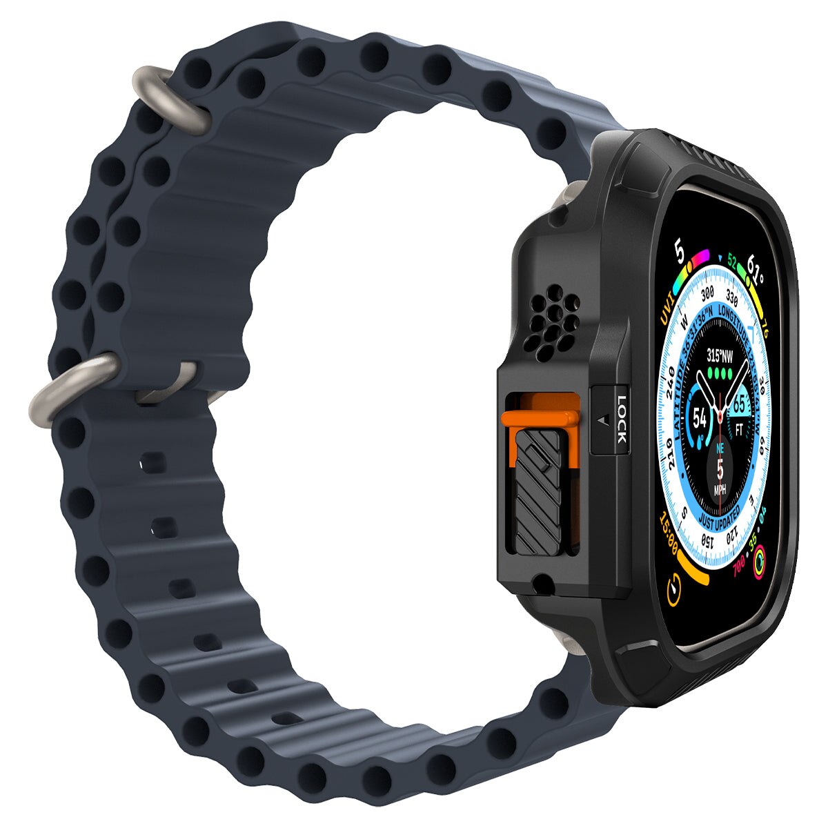 Coque Lock Fit Apple Watch Ultra 2 49mm, Black