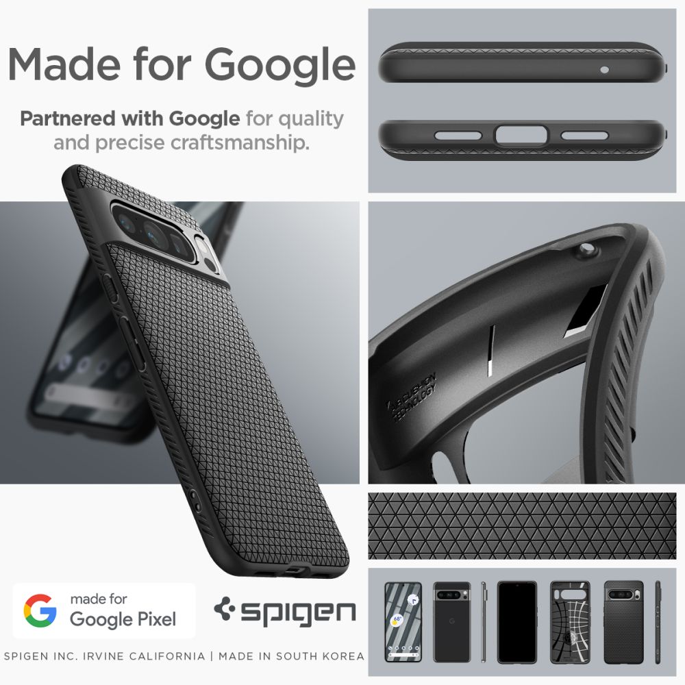 Coque Liquid Air Google Pixel 8 Pro, Matte Black