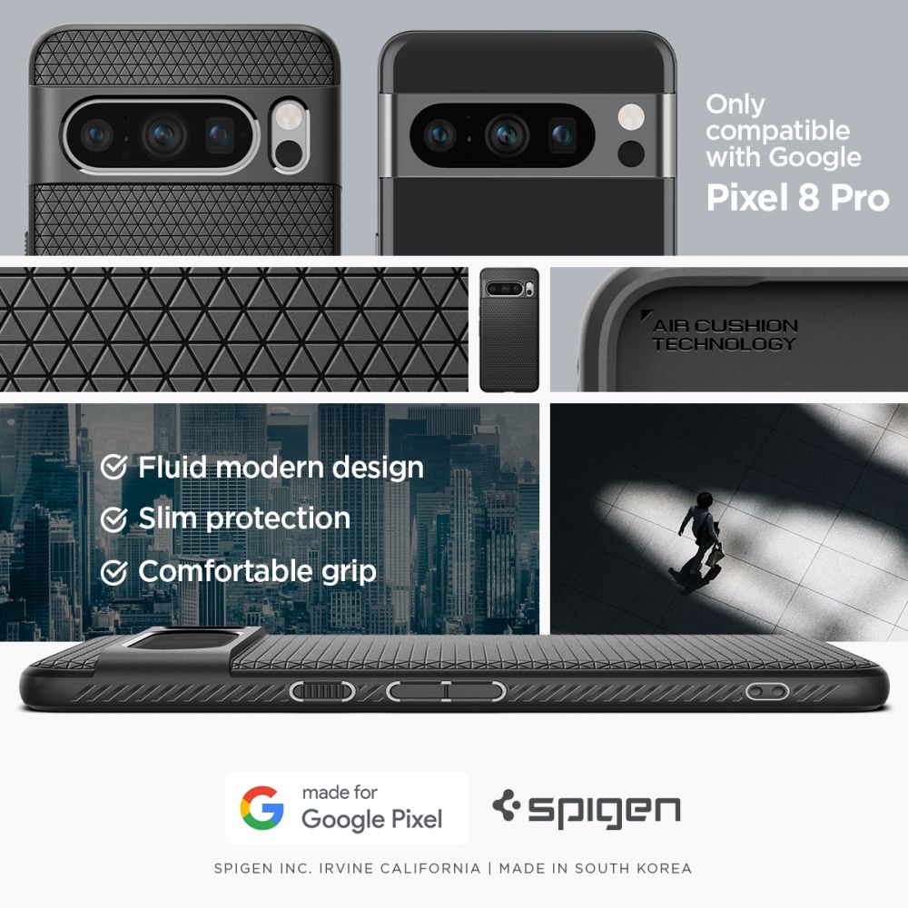 Coque Liquid Air Google Pixel 8 Pro, Matte Black