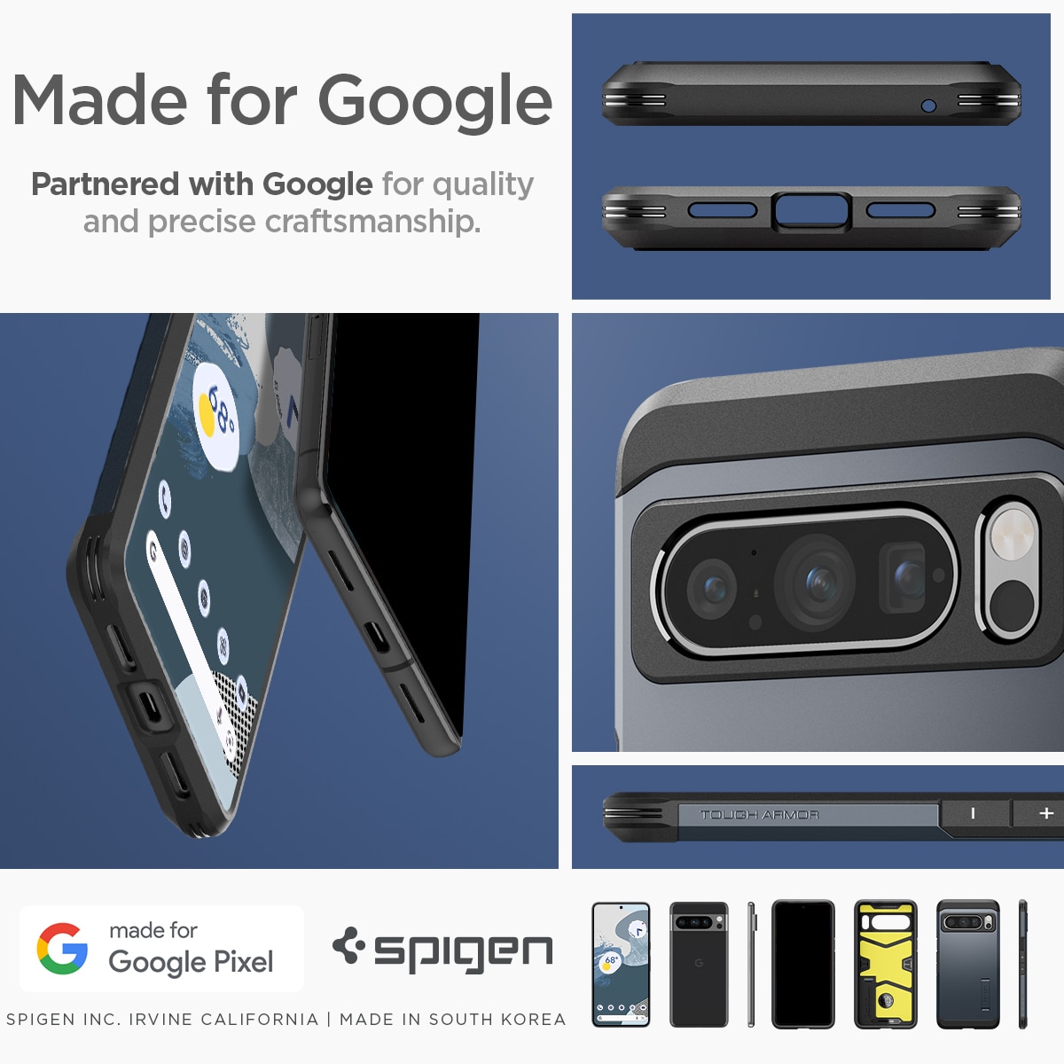 Coque Tough Armor Google Pixel 8 Pro, Metal Slate