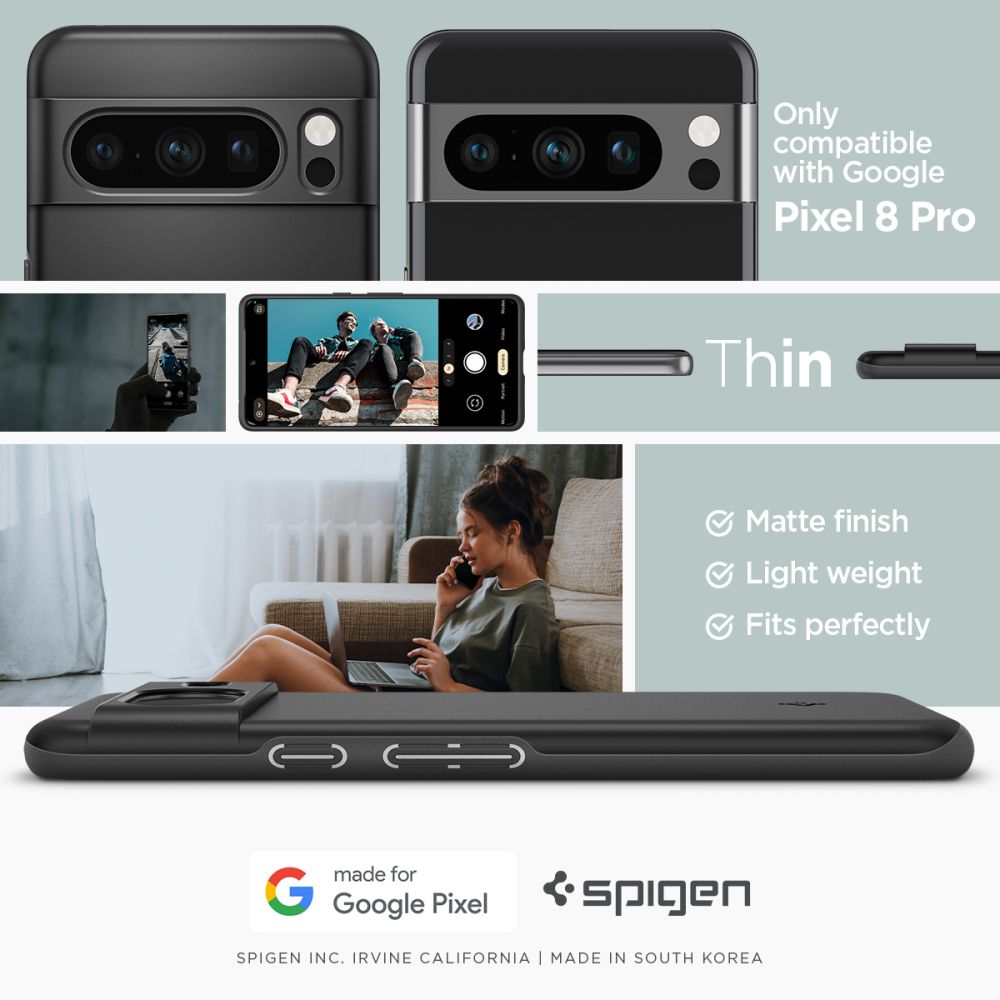 Coque Thin Fit Google Pixel 8 Pro, Black