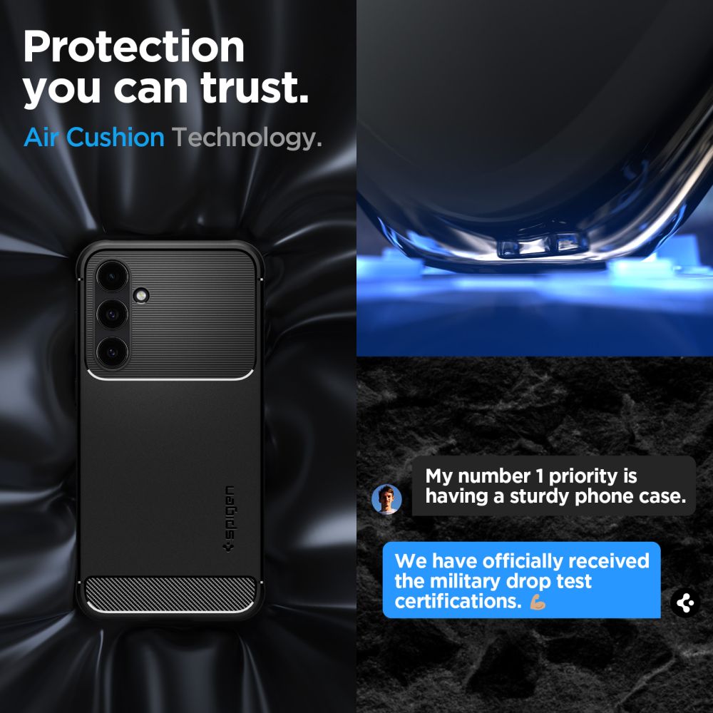 Case Rugged Armor Samsung Galaxy S23 FE, Black