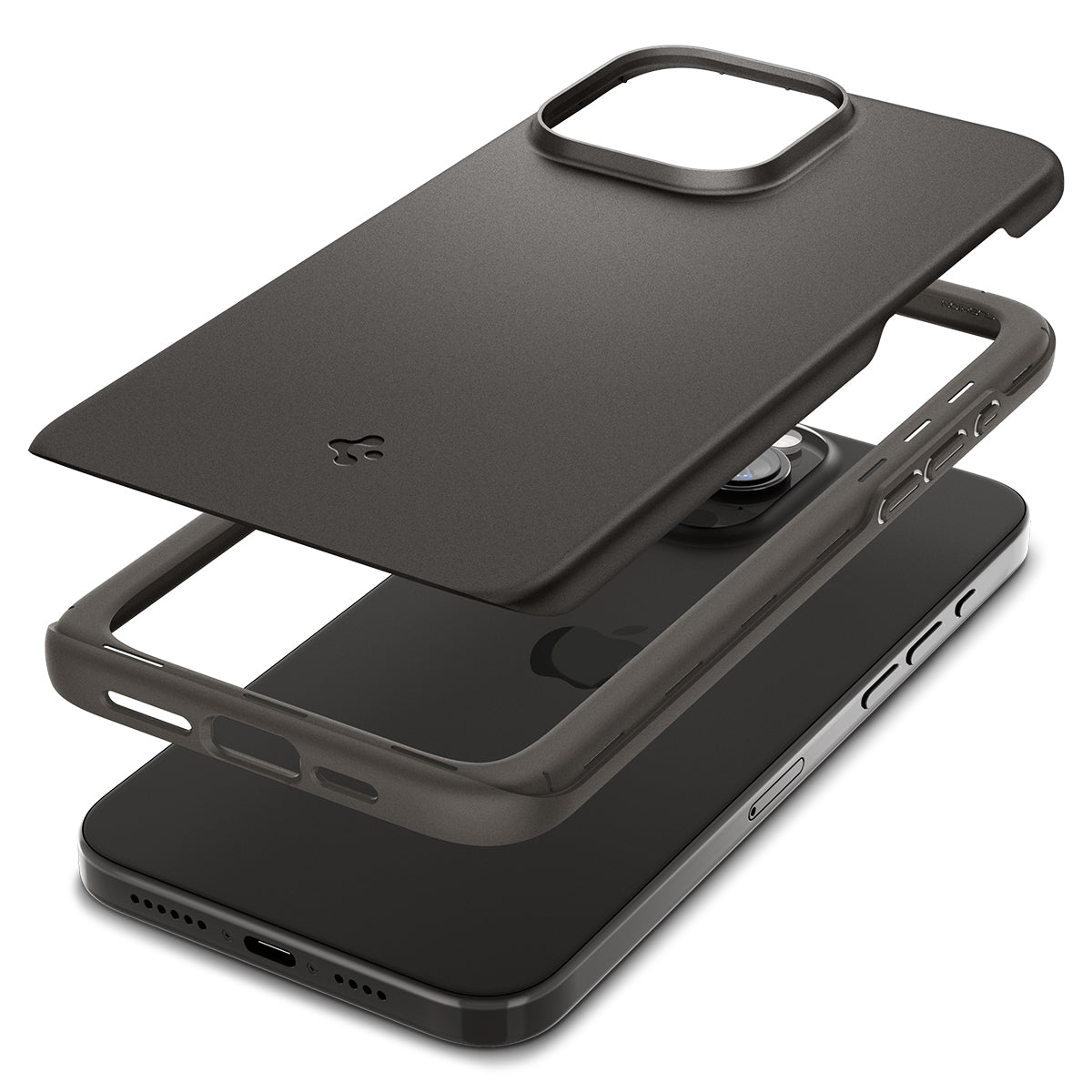 Coque Thin Fit iPhone 15 Pro Max, Gunmetal