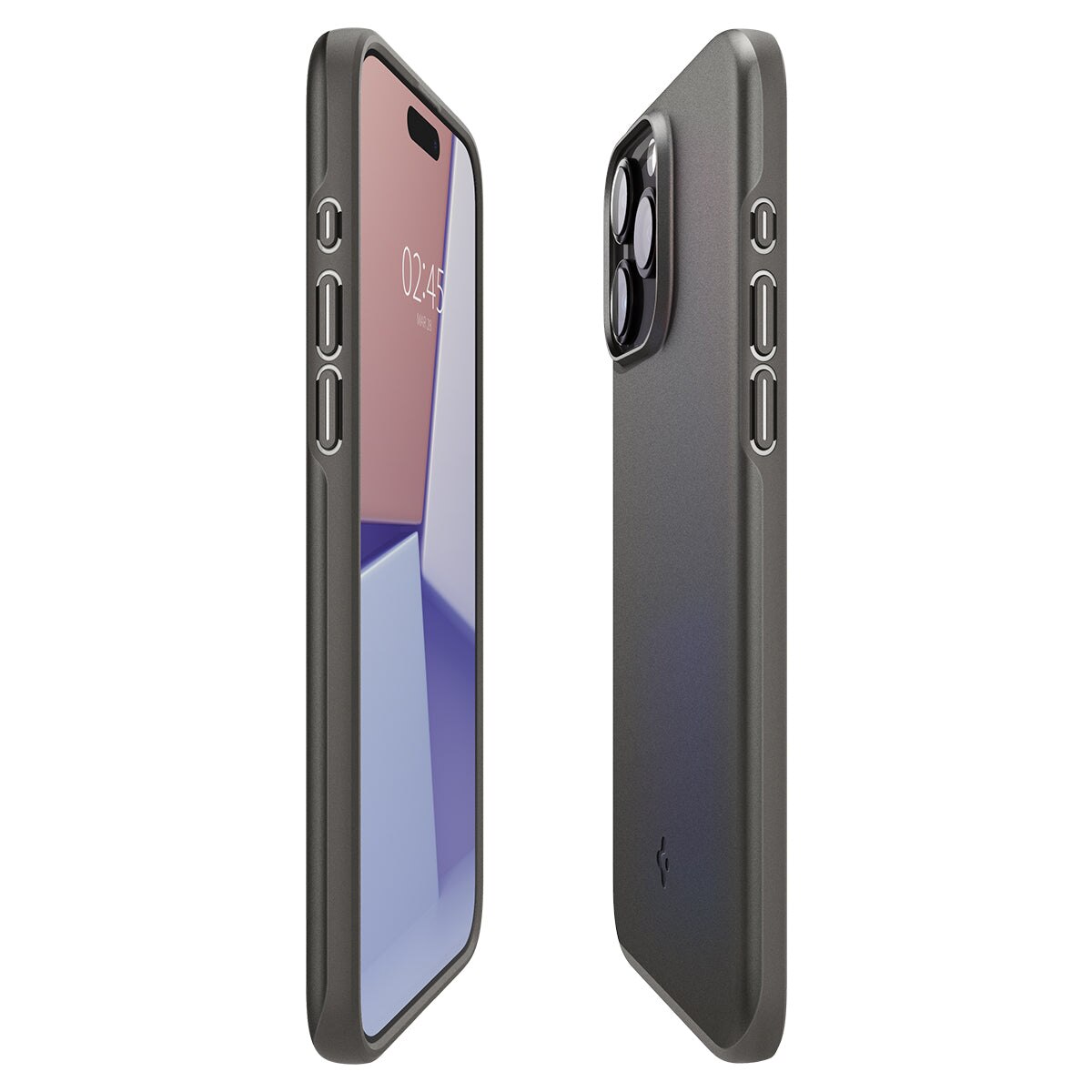 Coque Thin Fit iPhone 15 Pro Max, Gunmetal