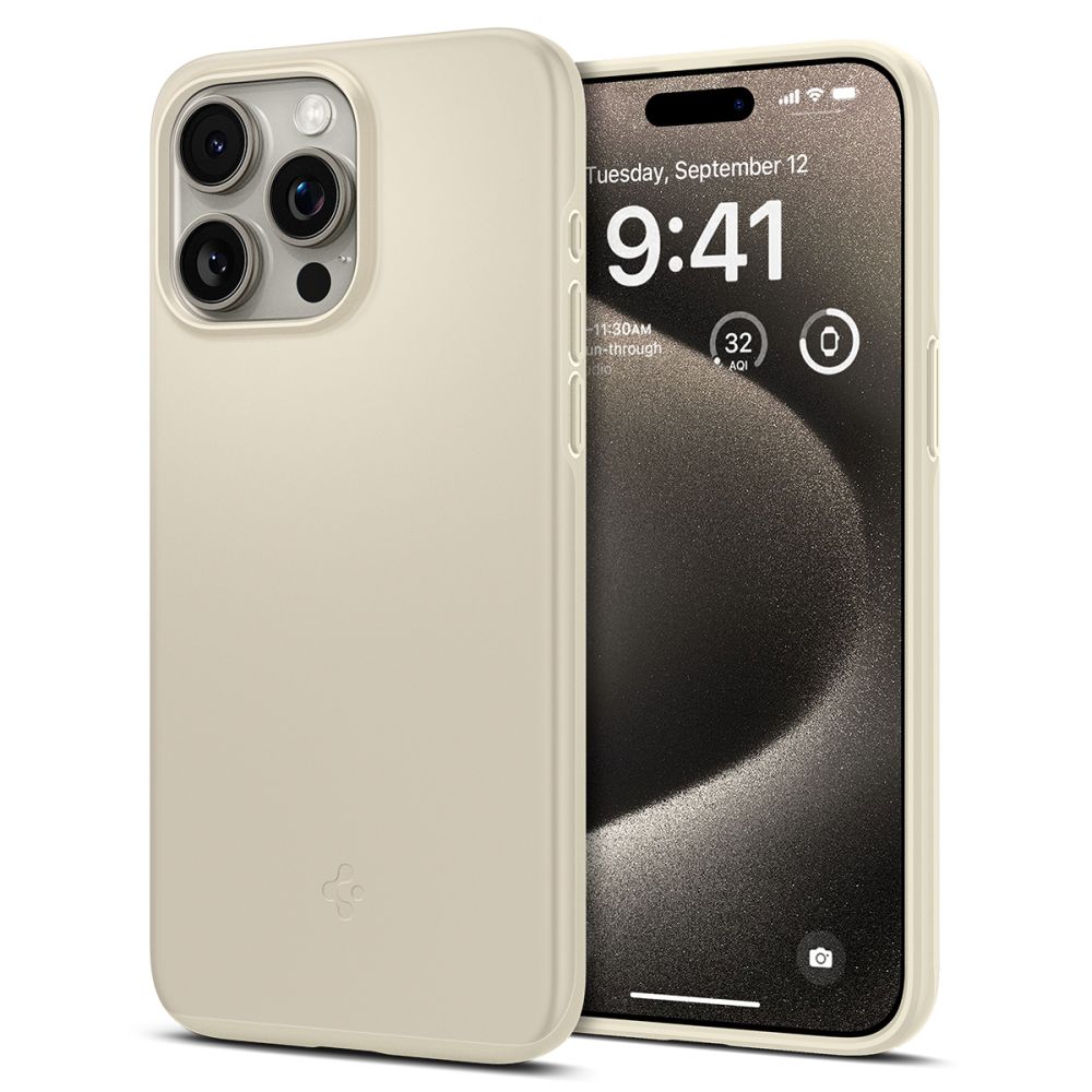 Coque Thin Fit iPhone 15 Pro Max, Mute Beige