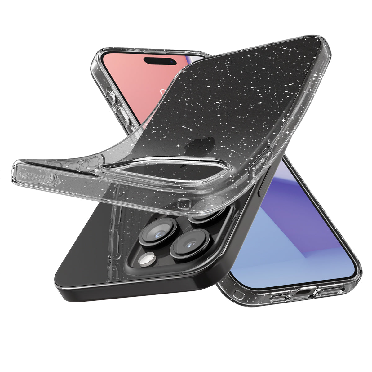 Coque Liquid Crystal Glitter iPhone 15 Pro Max, Crystal