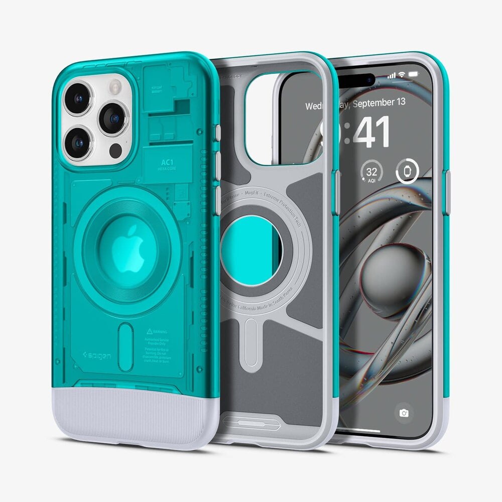 Coque Classic C1 MagSafe iPhone 15 Pro Max, Bondi Blue