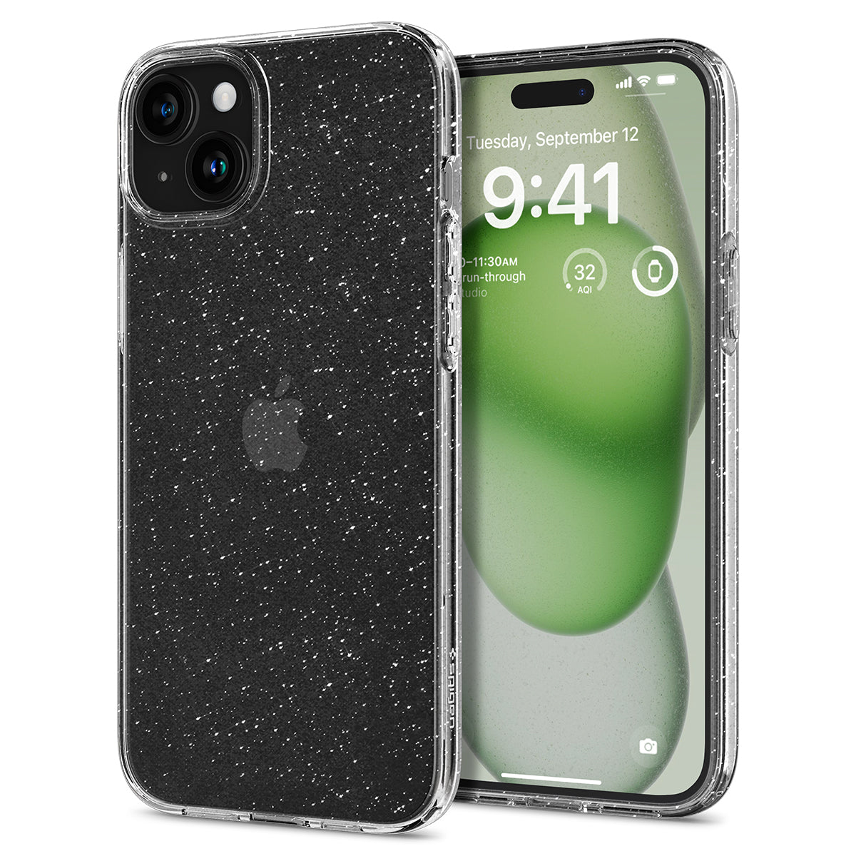 Coque Liquid Crystal Glitter iPhone 15 Plus, Crystal