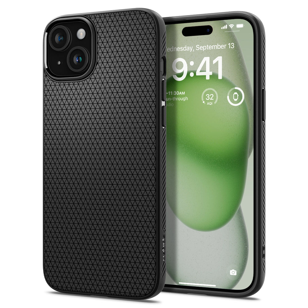 Coque Liquid Air iPhone 15 Plus, Black