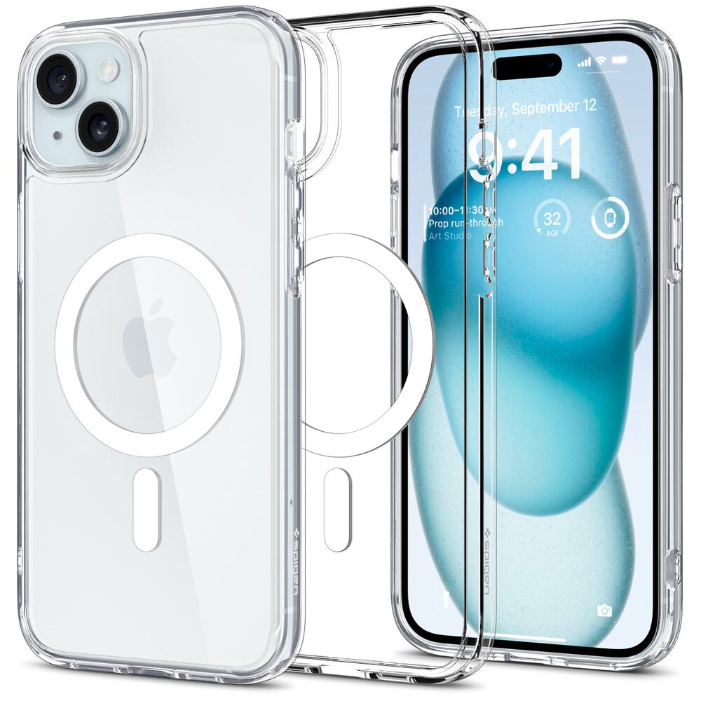 Coque Ultra Hybrid MagSafe iPhone 15 Plus, White