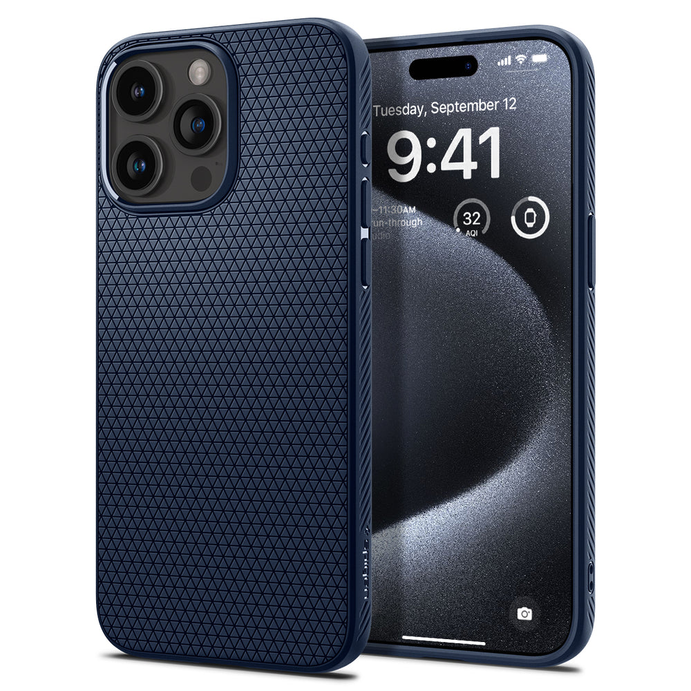 Coque Liquid Air iPhone 15 Pro, Navy Blue