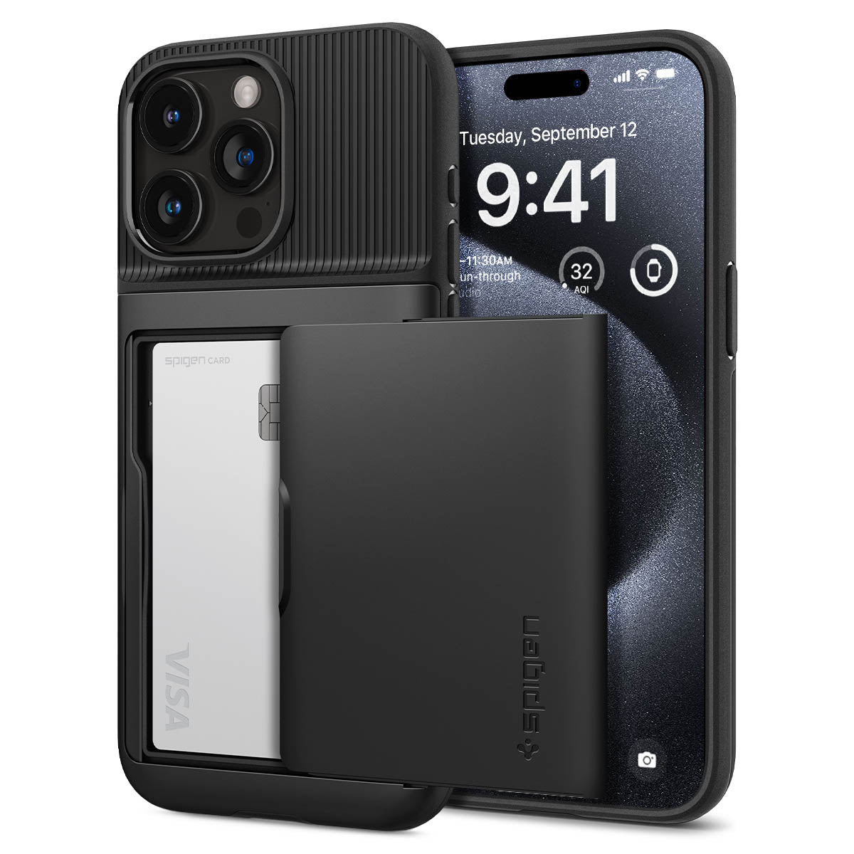 Coque Slim Armor CS iPhone 15 Pro Black