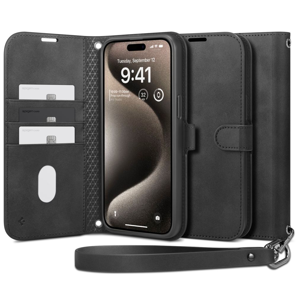 Étui Wallet S Pro iPhone 15 Pro, Black