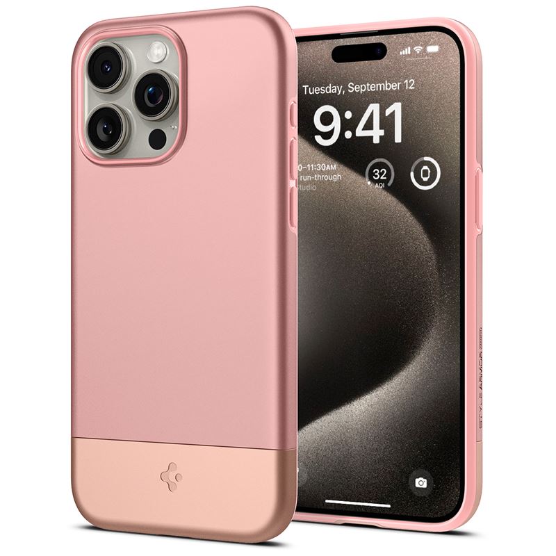 Coque Style Armor MagSafe iPhone 15 Pro, Rose Gold