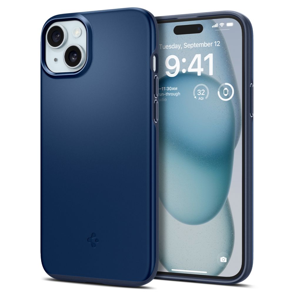 Coque Thin Fit iPhone 15, Navy Blue