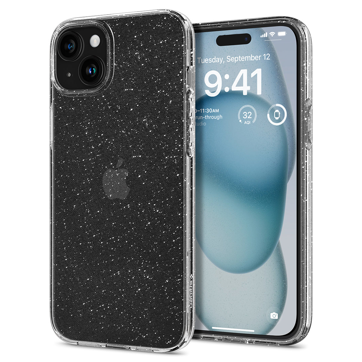 Coque Liquid Crystal Glitter iPhone 15, Crystal