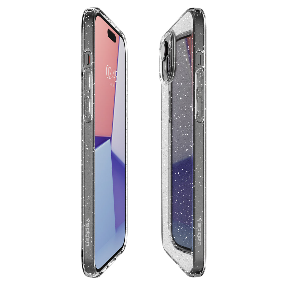 Coque Liquid Crystal Glitter iPhone 15, Crystal