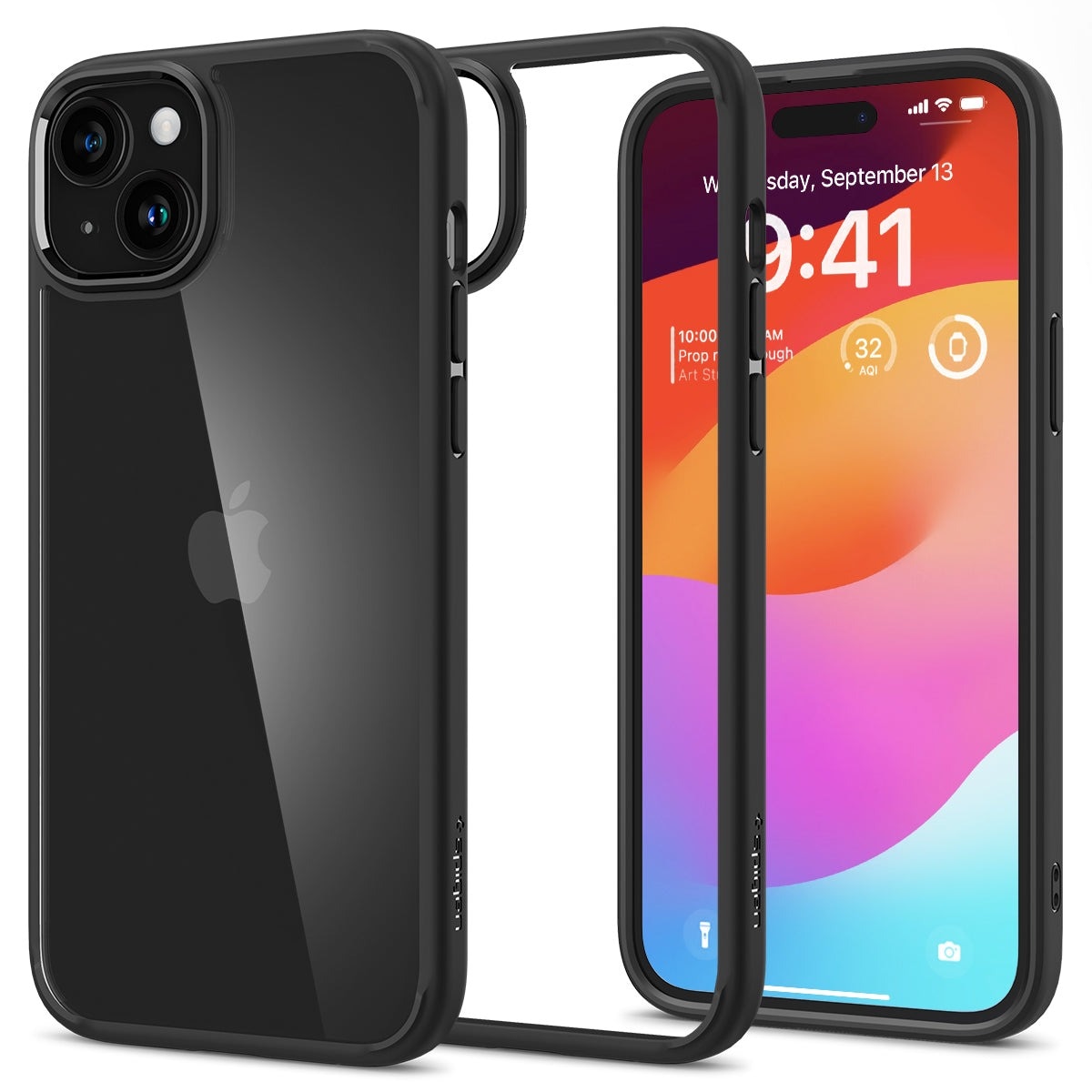 Coque Ultra Hybrid iPhone 15 Plus, Matte Black