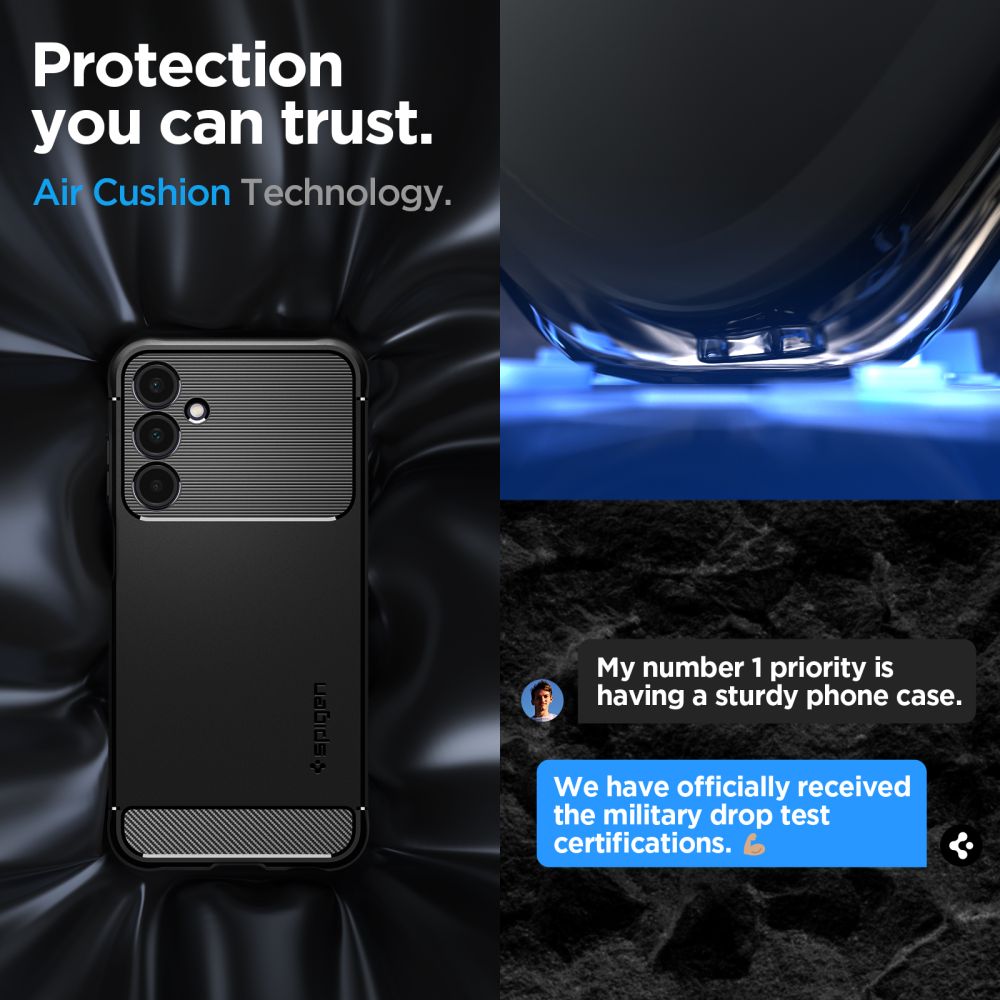 Case Rugged Armor Samsung Galaxy A25, Black