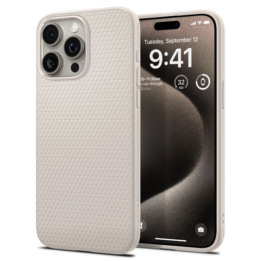 Coque Liquid Air iPhone 15 Pro Max, Natural Titanium