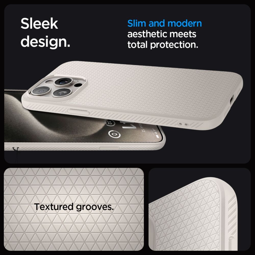 Coque Liquid Air iPhone 15 Pro Max, Natural Titanium