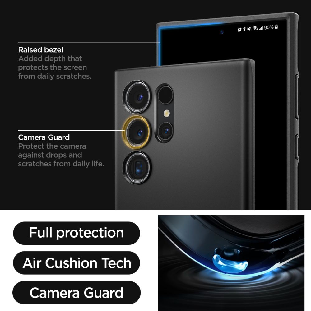 Coque Thin Fit Samsung Galaxy S24 Ultra, Black