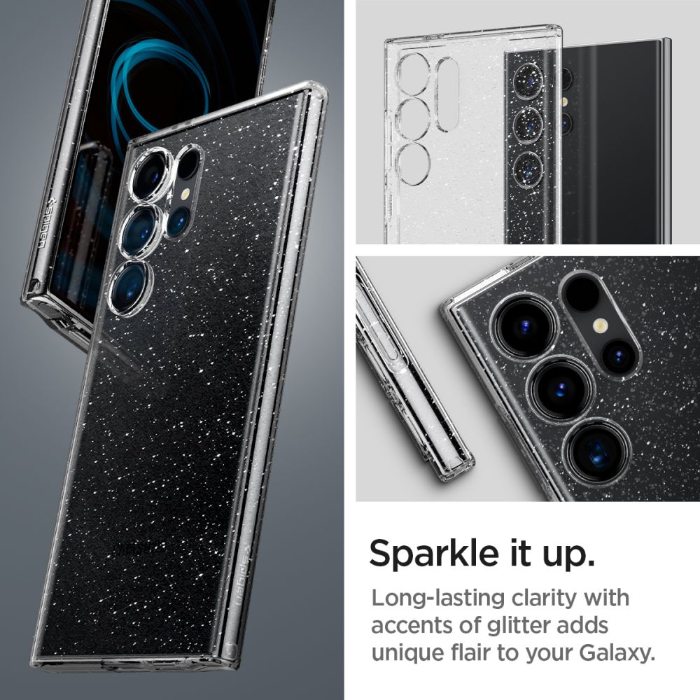 Coque Liquid Crystal Samsung Galaxy S24 Ultra, Glitter Crystal