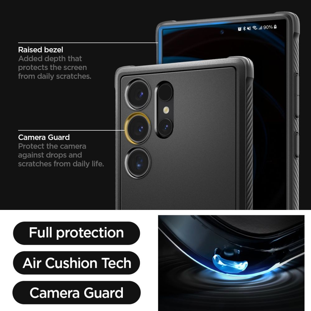 Case Rugged Armor Samsung Galaxy S24 Ultra, Black