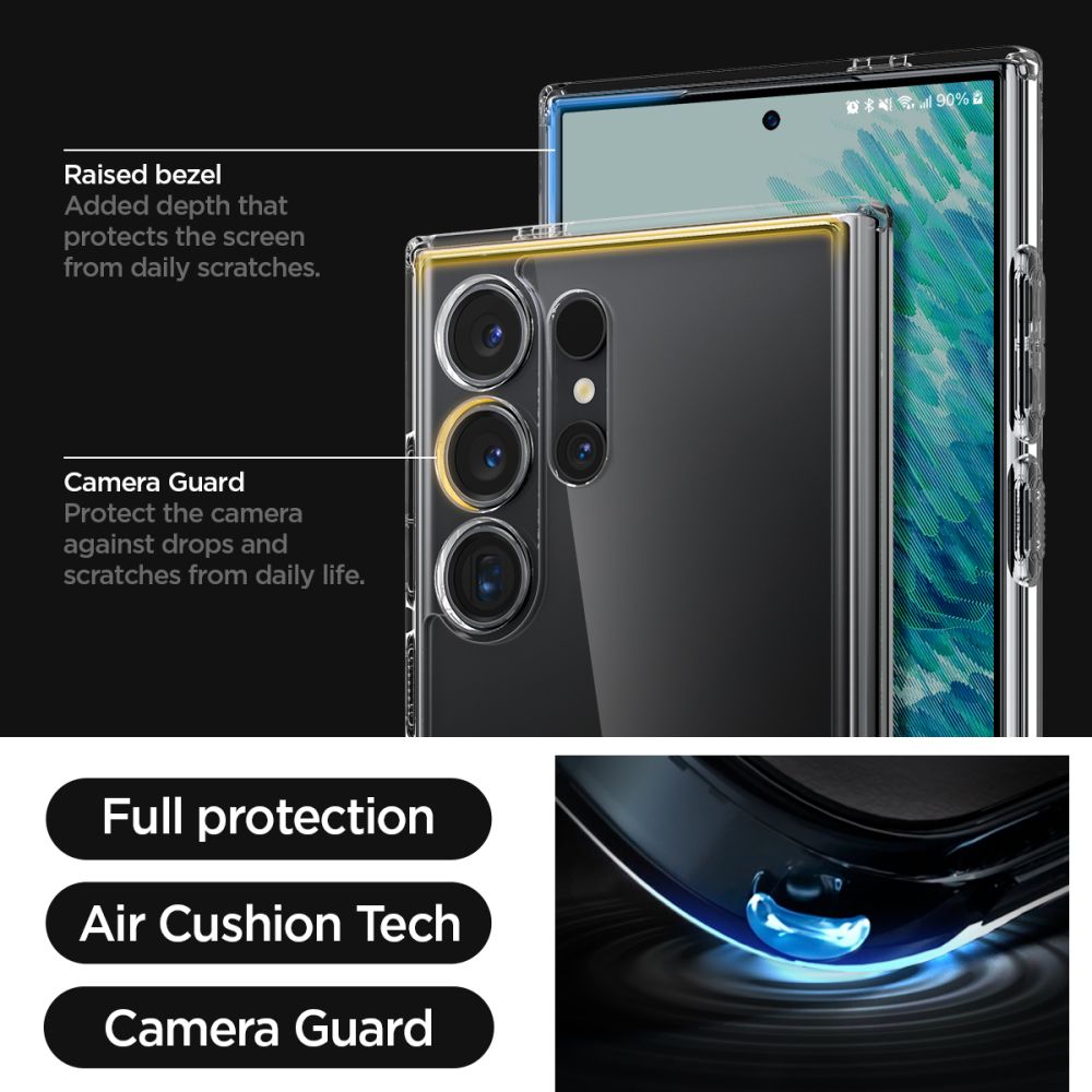 Coque Ultra Hybrid Samsung Galaxy S24 Ultra, Crystal Clear