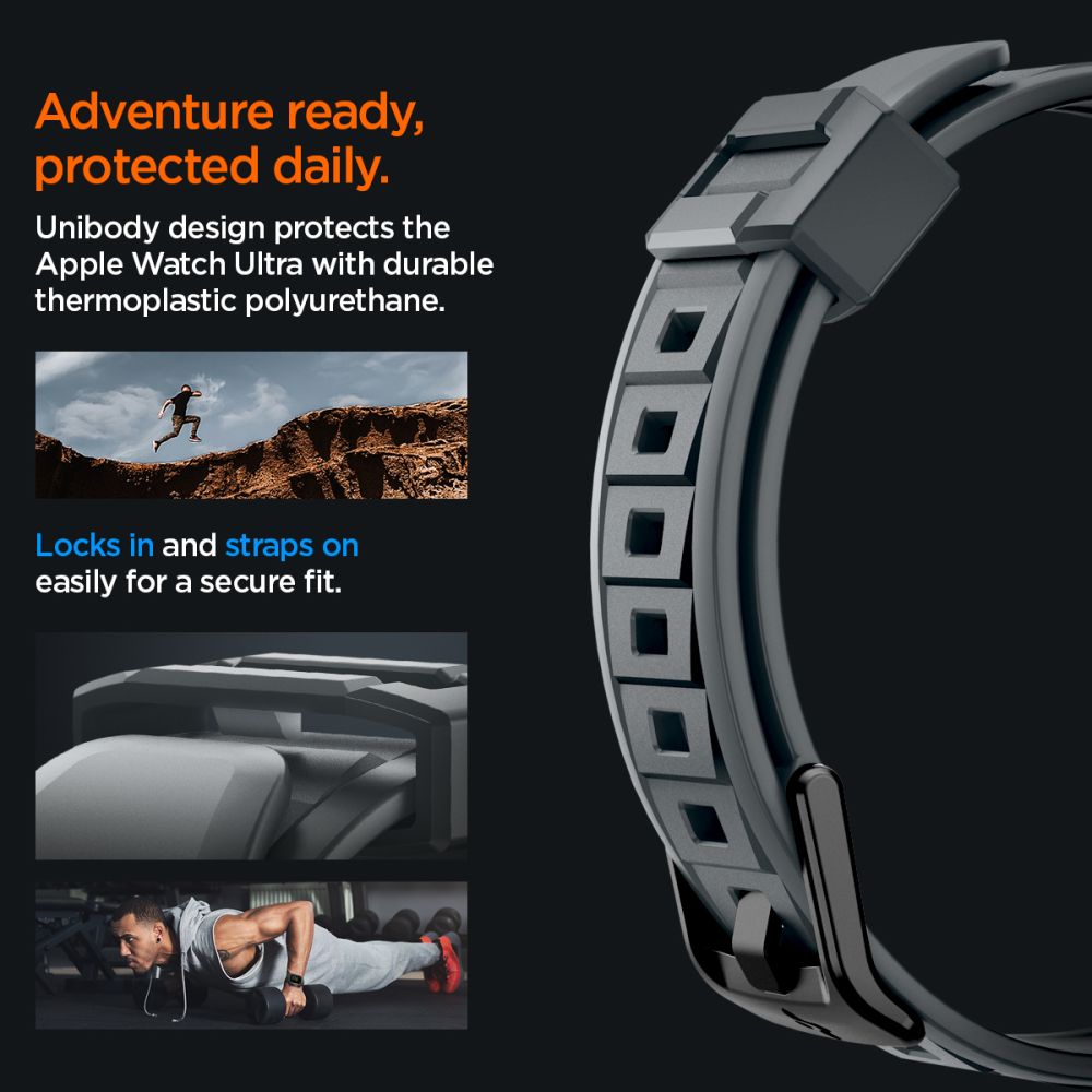 Coque Rugged Armor Pro Apple Watch Ultra 2 49mm, Dark Grey